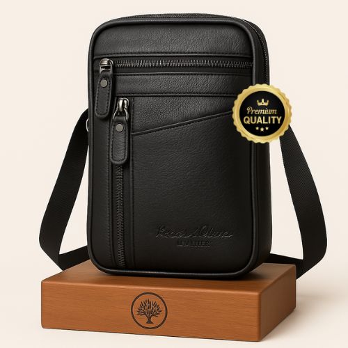 Bolsa Transversal Artesanal Couro Legítimo Unbu