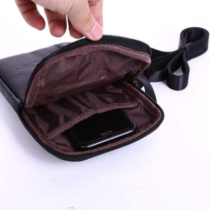 Bolsa Transversal Artesanal Couro Legítimo Unbu