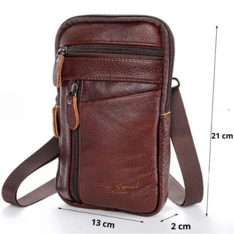 Bolsa Transversal Artesanal Couro Legítimo Unbu