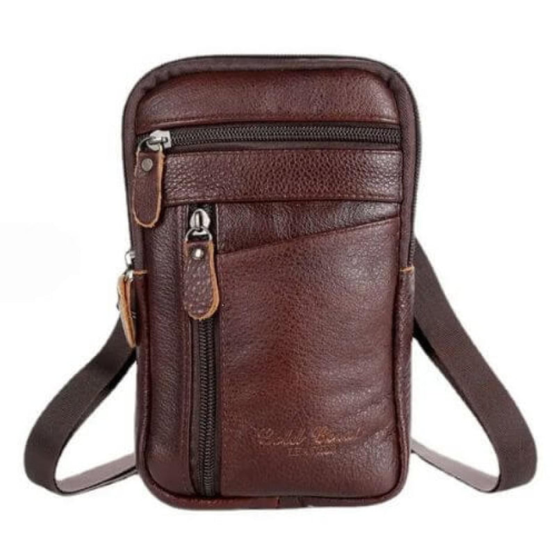 Bolsa Transversal Artesanal Couro Legítimo Unbu