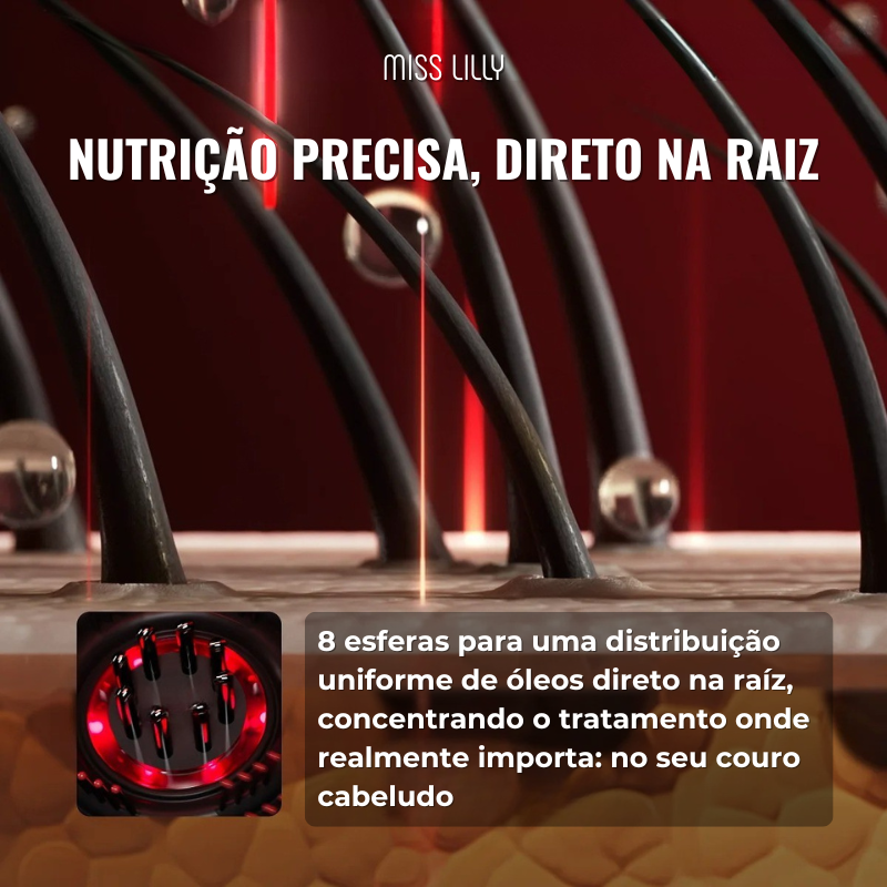 LumiHair - Escova 3 em 1 para fortalecimento dos fios