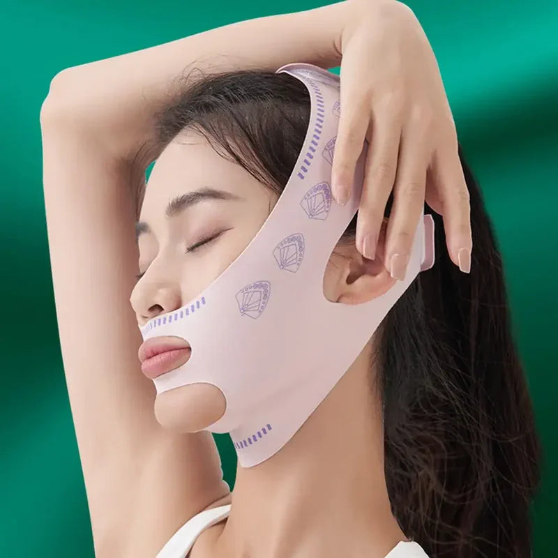 V-Revitalize™ - Máscara de Contorno Facial - Suaviza Rugas, Papada e Modela o Rosto